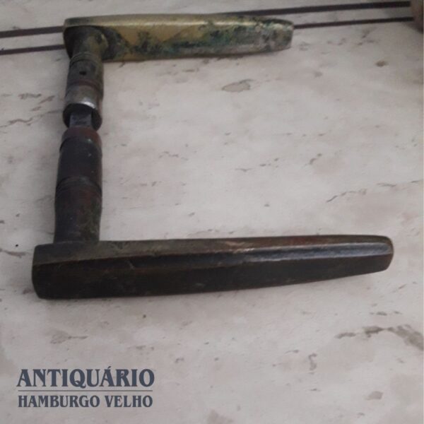 Maçaneta de porta antiga em bronze - Imagem 3