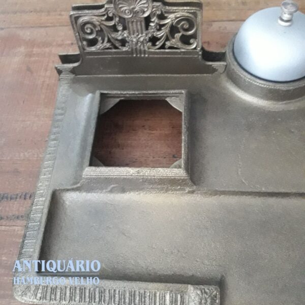 Antigo tinteiro em pewter - Imagem 4