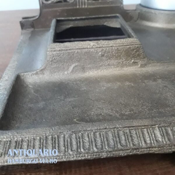 Antigo tinteiro em pewter - Imagem 5