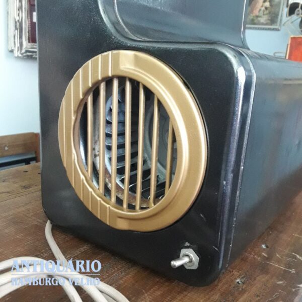 Ventilador americano, antigo, preto com dourado - Imagem 4