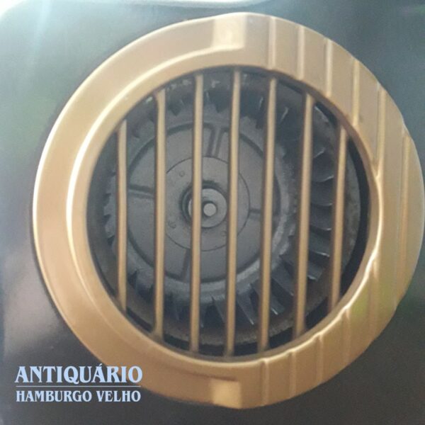 Ventilador americano, antigo, preto com dourado - Imagem 5
