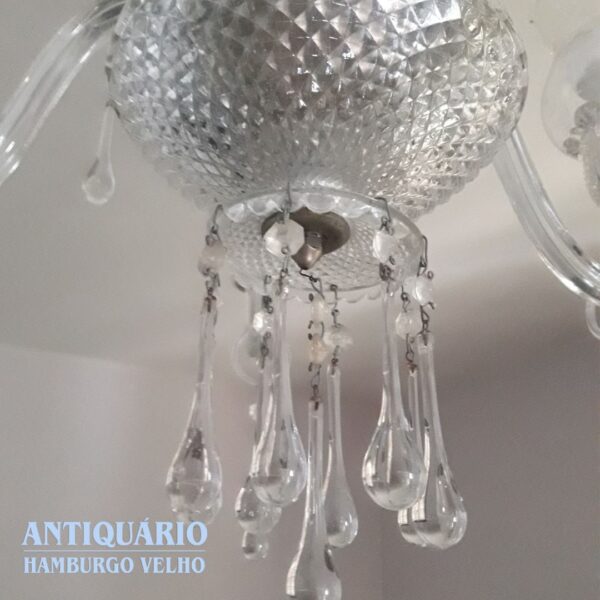 Lustre em cristal, com 5 braços para 5 lâmpadas - Imagem 3