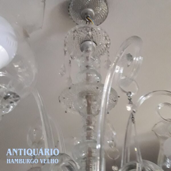 Lustre em cristal, com 5 braços para 5 lâmpadas - Imagem 4