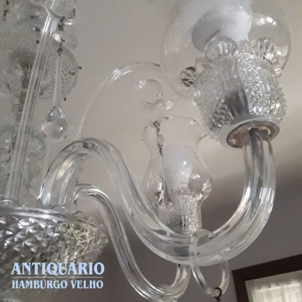 Lustre em cristal, com 5 braços para 5 lâmpadas - Imagem 5