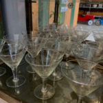 Conjunto de 12 taças gravadas para champanhe