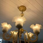 Lustre em bronze laqueado para 5 lâmpadas
